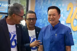 Thai Prime Minister Anutin Charnvirakul (R) at Nation TV’s 26th anniversary event on June 4, 2026. (Photo: nationthailand.com)