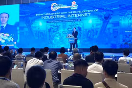 Nguyen Truong Giang, Deputy Director of the Vietnam Internet Network Information Centre, speaks at the event. (Photo: nhandan.vn)
