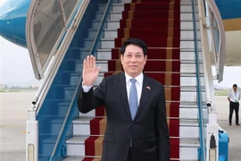State President Luong Cuong leaves Hanoi on September 2 afternoon for a ceremony marking the 80th anniversary of the world people's victory over fascism and a working visit to China. (Photo: VNA)
