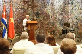 Politburo member, permanent member of the Secretariat of the PCC Central Committee, and head of the committee’s Organisation Commission Roberto Morales Ojeda addresses the event (Photo: VNA)