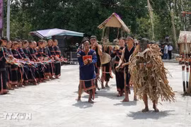 The gong culture in the Central Highlands of Vietnam, recognised as a Masterpiece of the Intangible Heritage of Humanity by UNESCO in 2005, is a pride of Gia Lai. (Photo: VNA)