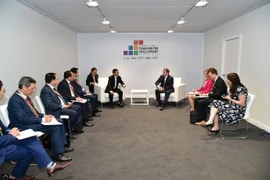 Deputy Prime Minister Ho Duc Phoc (left) meets with Ville Tavio, Finland’s Minister for Foreign Trade and Development on June 30 (Photo: VNA)