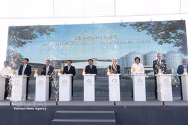 The ground-breaking and construction commencement ceremony for the Trung Nguyen Legend Group’s coffee factory system at the Tan An industrial cluster in Dak Lak province on June 25, 2026. (Photo: VNA)