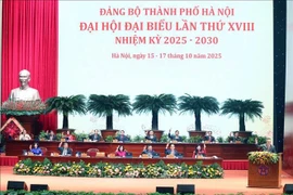 At the 18th Congress of the Hanoi Party Organisation for the 2025–2030 tenure on October 16 (Photo: VNA)
