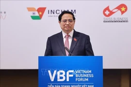 PM Pham Minh Chinh speaks at the event (Photo: VNA)