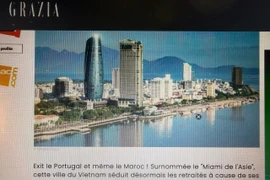 The French lifestyle magazine Grazia on February 20 runs an article portraying Vietnam’s central Da Nang city as an emerging for French retirees. (Photo: screenshot)