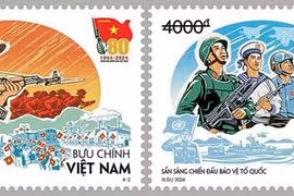 A stamp collection marking 80 years of Vietnam People’s Army is released. (Photo: https://english.vov.vn/)
