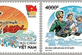 A stamp collection marking 80 years of Vietnam People’s Army is released. (Photo: https://english.vov.vn/)