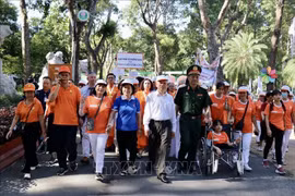 More than 5,000 people join charity walk for AO victims in HCM City on August 10 (Photo: VNA)