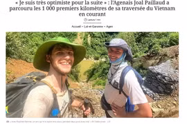 An inspirational story about Joal Paillaud was published by French newspaper Sud Ouest on July 8 (Screenshot photo)