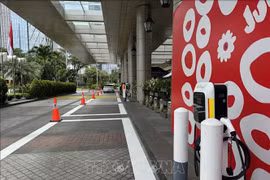 An EV charging station at a shopping mall in Jakarta, Indonesia ( Photo: VNA)