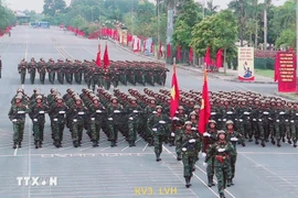 A parade rehearsal in preparation for the celebration of the 80th anniversary of the August Revolution (August 19, 1945 – 2025) and National Day (September 2, 1945 – 2025). (Photo: VNA)