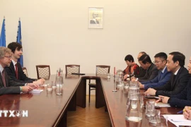 At the meeting between the delegation from the Party Central Committee’s Commission for Internal Affairs and representatives of the Czech Ministry of Justice. (Photo: VNA)