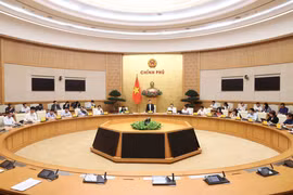 At the meeting of the Steering Committee for Anti-Money Laundering. (Photo: VNA)