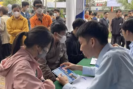 Young people attent a job fair (Photo: VNA)