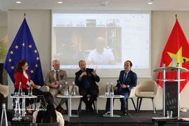 Speakers at an in-depth discussion session (Photo: VNA)