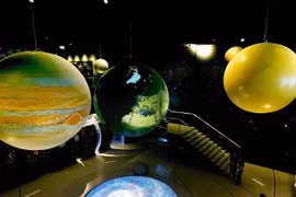 A corner of the exhibition at the Vetnam Space Museum in Hoa Lac Hi-tech Park in Hanoi (Photo: VNA)