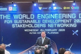Indonesia's Coordinating Minister for Economic Affairs Airlangga Hartarto (centre) attends The World Engineering Day for Sustainable Development 2026 in Jakarta. (Photo: Antara)