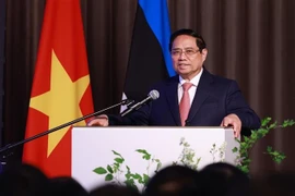 Prime Minister Pham Minh Chinh speaks at the Vietnam–Estonia business forum. (Photo: VNA(