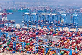 A cargo port in Tianjin, China. (Photo: Xinhua/VNA)