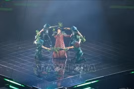 Pop star Duc Phuc performs at Intervision 2025 in Russia. (Photo: VNA) 