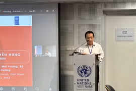 Deputy Director General of the Ministry of Agriculture and Environment’s Environmental Department Nguyen Hung Thinh delivers a speech at the event in Hanoi on June 16. (Photo courtesy of the Norwegian Embassy in Hanoi)