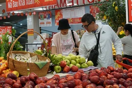 International tourists shop at Lotte Mart supermarket in Da Nang. (Photo: VNA)