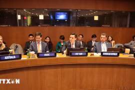 The Permanent Mission of Vietnam to the United Nations, in cooperation with the Permanent Mission of Australia and the UN Office on Drugs and Crime (UNODC), co-hosts a discussion on the signing ceremony of the UN Convention against Cybercrime in New York on February 19. (Photo: VNA)