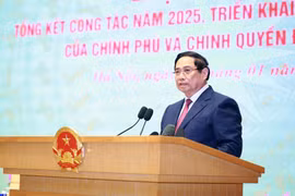 Prime Minister Pham Minh Chinh speaks at the meeting (Photo: VNA)