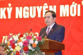 National Assembly Chairman Tran Thanh Man addressing the first-ever lawmaking forum in Hanoi on November 22 (Photo: VNA)