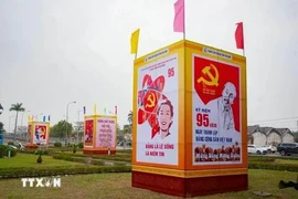 A poster marking the 95th founding anniversary of the Communist Party of Vietnam (February 3, 1930 – 2025) (Photo: VNA)