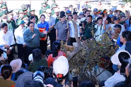 PM Pham Minh Chinh visits and offers encouragement to residents in De Gi commune, GIa Lai province, on November 13, 2025 (Photo: VNA)