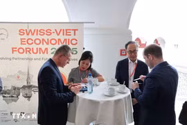 Vietnamese and Swiss businesses explore cooperation opportunities at the Vietnam Day 2025. (Photo: VNA)