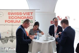 Vietnamese and Swiss businesses explore cooperation opportunities at the Vietnam Day 2025. (Photo: VNA)