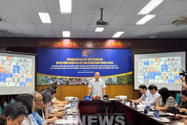 The conference with Vietnam's overseas trade offices on April 28 (Photo: VNA)