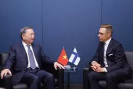 Party General Secretary To Lam (L) meets President of Finland Alexander Stubb in September 2024 (Photo: VNA)