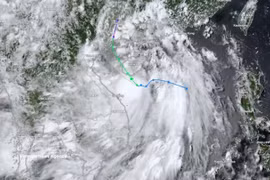 The storm's path as of 13:00 on July 3 (Source: National Centre for Hydro-Meteorological Forecasting)