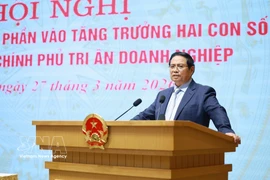 Prime Minister Pham Minh Chinh speaks at the conference. (Photo: VNA)