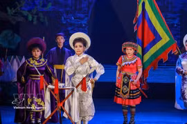 A performance by the Vam Co Cai Luong Art Troupe (Tay Ninh) during an art programme on March 9, 2026 in Hanoi (Photo: VNA)
