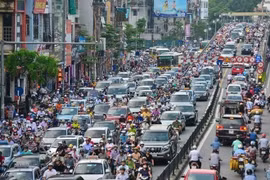 Serious traffic congestion is common in Hanoi during peak hours. (Photo: VNA)