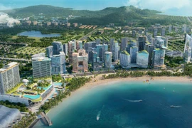 A panoramic view of the future hotel cluster at Bai Dat Do, scheduled to be delivered in Phu Quoc within 18 months for APEC 2027.
