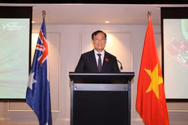 Chairman of the NA Committee on National Defence, Security and Foreign Affairs Sen. Lieut. Gen Le Tan Toi speaks at the event. (Photo: VNA)