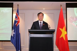 Chairman of the NA Committee on National Defence, Security and Foreign Affairs Sen. Lieut. Gen Le Tan Toi speaks at the event. (Photo: VNA)