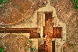 A panoramic view of the excavation area of Luy Lau ancient citadel in Bac Ninh. (Photo: nhandan.vn)