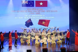At a ceremony marking the 50th anniversary of Vietnam - New Zealand diplomatic ties in Ho Chi Minh City in 2025 (Photo: VNA)