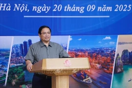 Prime Minister Pham Minh Chinh addresses the meeting (Photo: VNA)