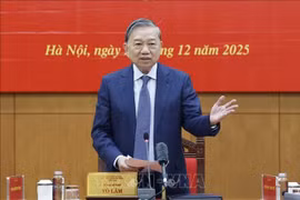 Party General Secretary To Lam, head of the Central Steering Committee for Prevention and Control of Corruption, Wastefulness, and Negative Phenomena, speaks at the event (Photo: VNA)