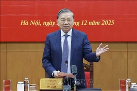 Party General Secretary To Lam, head of the Central Steering Committee for Prevention and Control of Corruption, Wastefulness, and Negative Phenomena, speaks at the event (Photo: VNA)