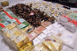 More than 30kg of drugs are seized at the apartment in Ho Chi Minh City's Binh Chanh district. (Photo: VNA)