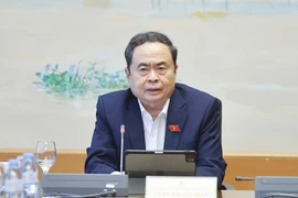 National Assembly Chairman Tran Thanh Man speaks at a group discussion on October 23, 2025. (Photo: VNA)